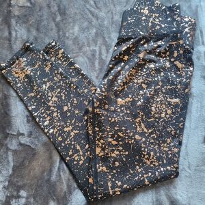 Black and Copper  Leggings